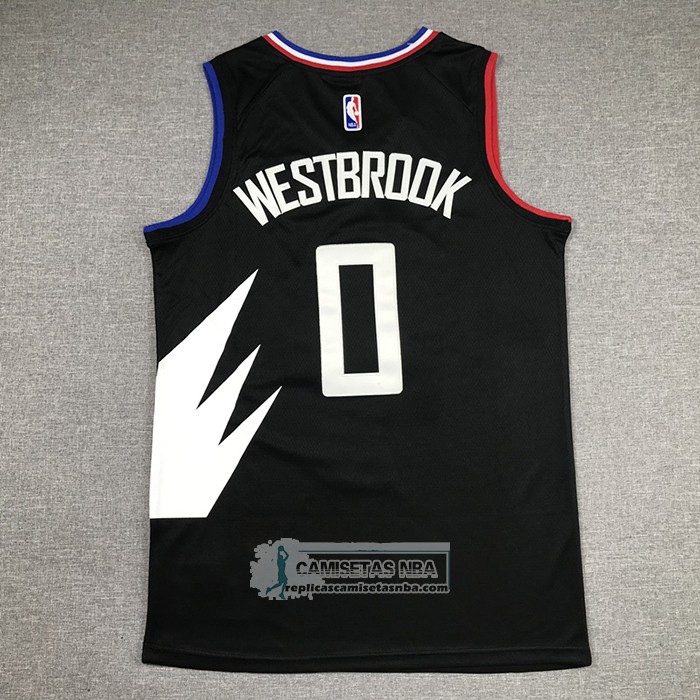 Camiseta Los Angeles Clippers Russell Westbrook NO 0 Statement 2022-23 Negro